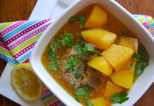 Caldo de Papas con Espinazo (Colombian Potato-Pork Soup)