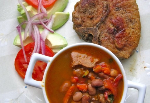 Pork Chop with Beans