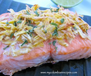 Salmon with Plantain Crust
