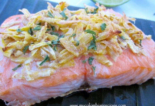 Salmon with Plantain Crust