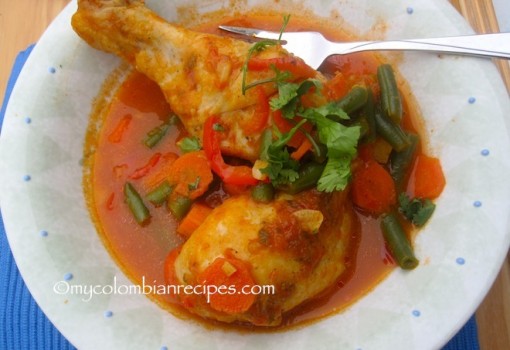 Pollo Guisado a la Jardinera (Braised Chicken with Vegetables)