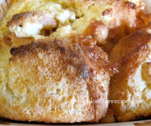 Cream Cheese and Dulce de Leche Bread Pudding