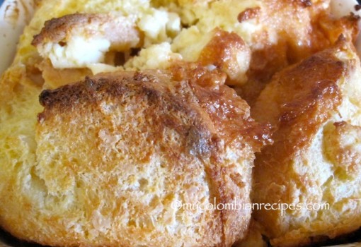Cream Cheese and Dulce de Leche Bread Pudding