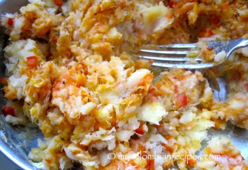 Torta de Pescado mixture
