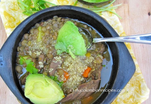 Sopa de Lentejas y Quinua