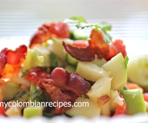 shrimp, apple and bacon salad