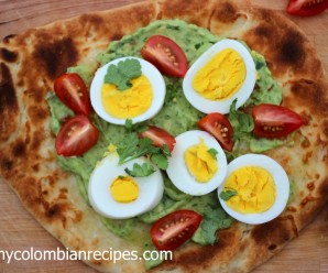 Avocado and Egg Flat Bread Pizza