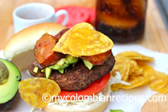 Receta hamburguesa Colombiana