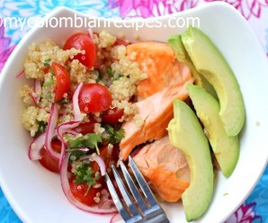 Quinoa, Salmon and Avocado Salad