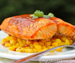 Salmon con Salsa de Guayaba (Salmon with Guava Sauce)