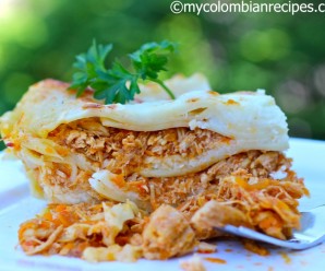 Lasaña de Pollo y Cerdo (Chicken and Pork Lasagna)