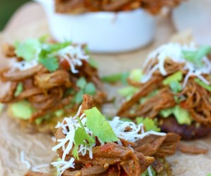 Patacones con Carne Desmechada