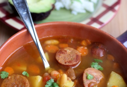Frijoles Canarios con Chorizo