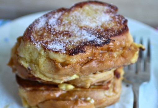 Dulce de Leche and Cream Cheese Stuffed French Toast