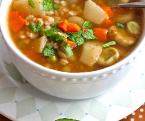 Barley and Fava Bean Soup
