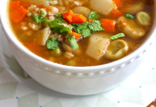 Barley and Fava Bean Soup