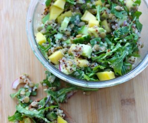 Lentil, Arugula, Mango and Quinoa Salad