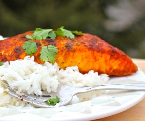Baked Salmon with Cumin and Achiote