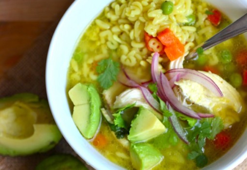Sopa de Letras con Pollo (Alphabet and Chicken Soup)