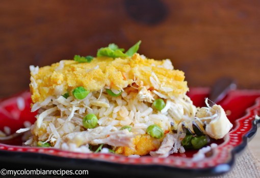 Pastel San Pedrino (Cornmeal, Rice and Meat Casserole)|mycolombianrecipes.com