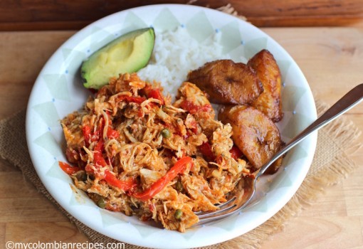 Chicken Ropa Vieja (Shreded Chicken) |mycolombianrecipes.com