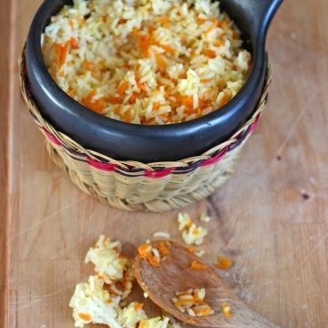 Rice with carrot (rice with carrots) |