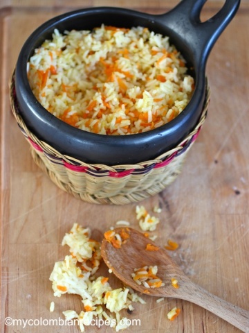 Arroz con Zanahoria (Rice with Carrots) |mycolombianrecipes.com