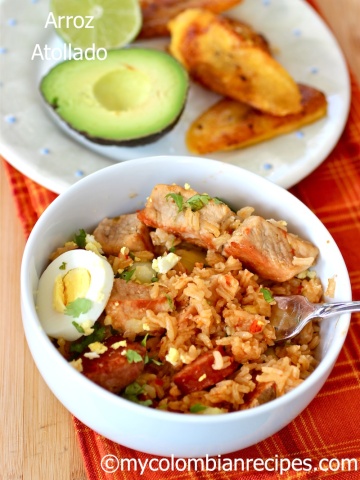 Arroz Atollado (Colombian-Style Pork Risotto)|mycolombianrecipes.com