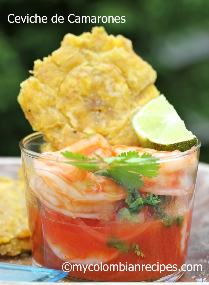 Ceviche de camarones Colombiano