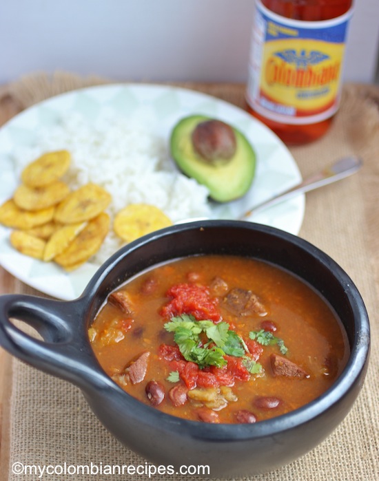 Receta de frijoles Colombianos