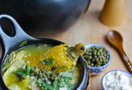 Ajiaco Santafereño (Colombian-Style Chicken and Potato Soup)|mycolombianrecipes.com