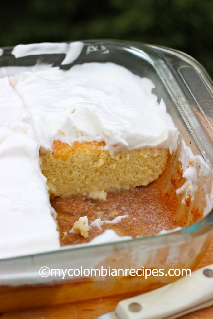 Torta de Tres Leches (Three Milks Cake)|mycolombianrecipes.com