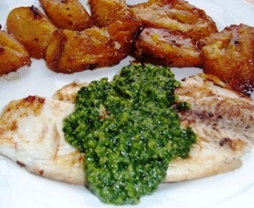 Tilapia with Cilantro Pesto |mycolombianrecipes.com