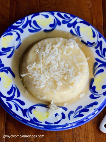 Flan de Coco (Coconut Flan) |mycolombianrecipes.com