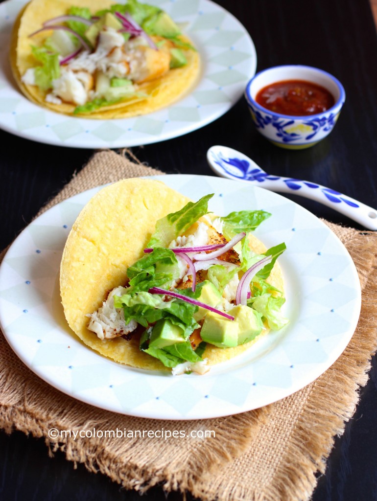 Tilapia Fish Tacos|mycolombianrecipes.com