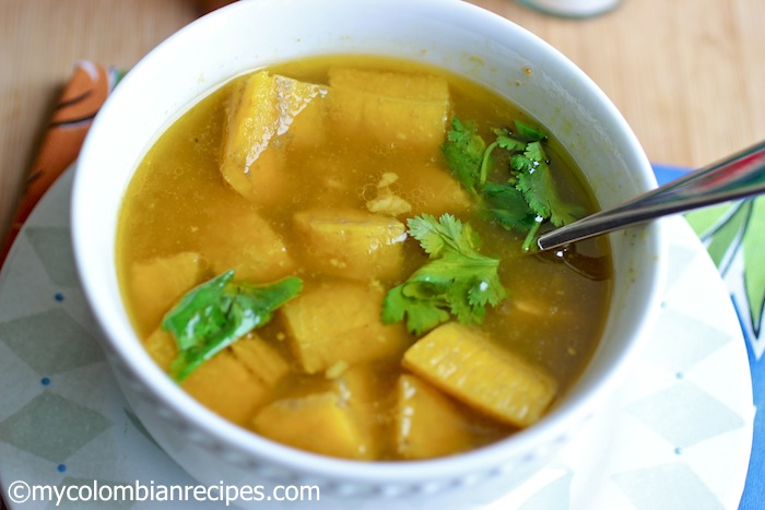 sopa de platano verde