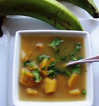 Sopa de Plátano or Plantain soup