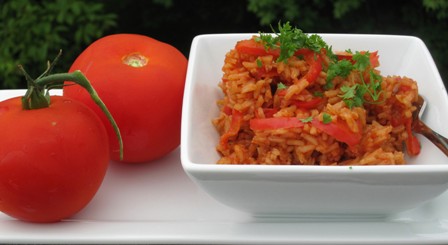 Arroz con Tomate y Pimentón