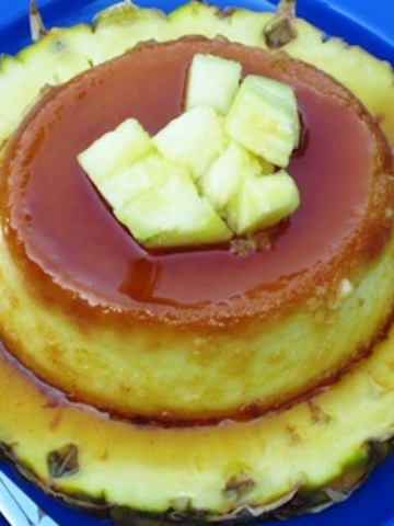 Flan de Piña (Pineapple Flan) |mycolombianrecipes.com