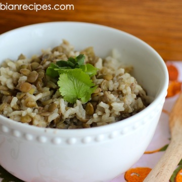 Arroz con Coco y lentejas