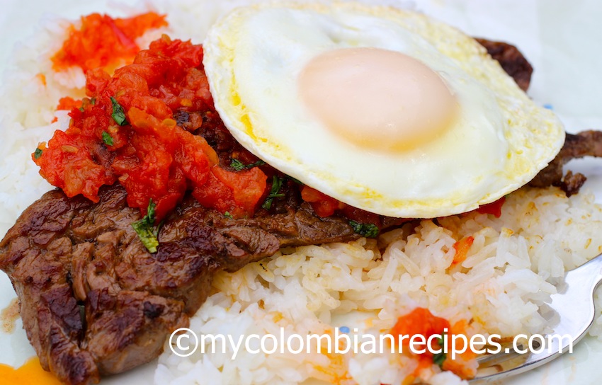 Recetas Colombianas-Bistec a Caballo