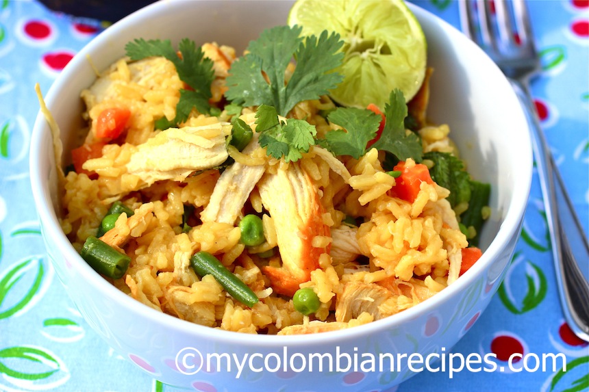 Arroz con pollo Colombiano Receta