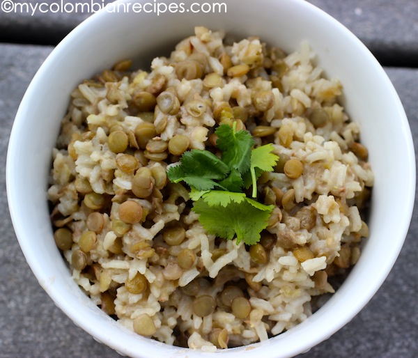 Arroz con Coco y Lentejas