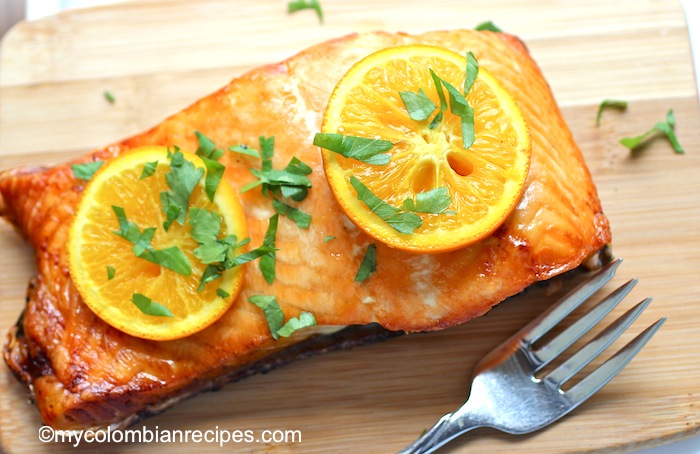 Baked Salmon with Honey and Orange