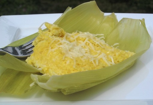 Colombian-Style Wrapped Corn Cakes (Envueltos de Chocolo)|mycolombianrecipes.com