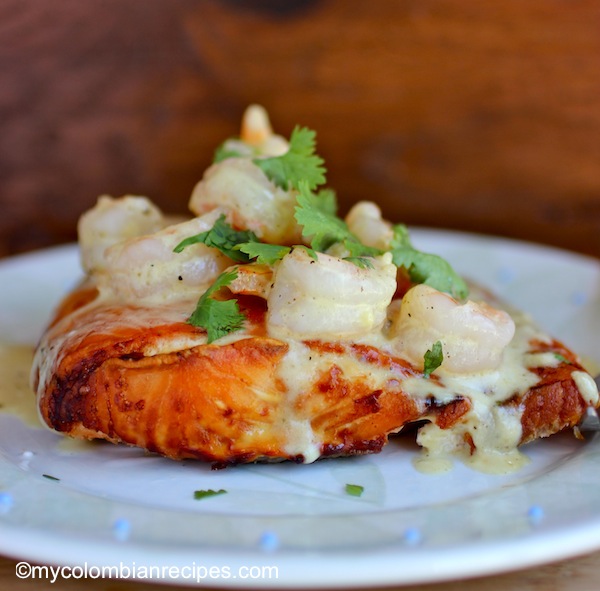 Salmon with Shrimp Sauce