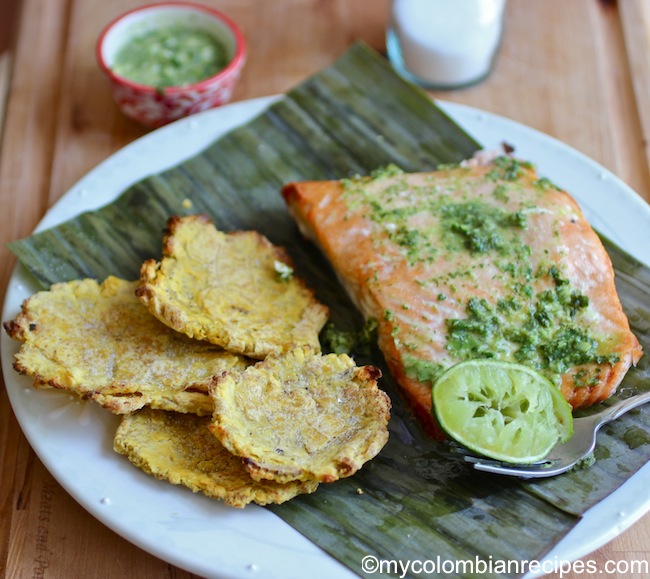 Baked Salmon with Cilantro anad Parsley