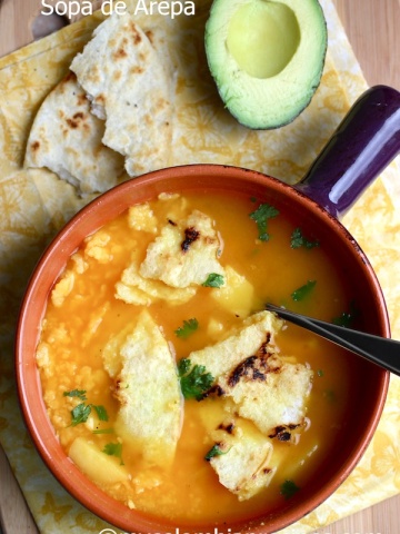 Sopa de Arepa Colombiana |mycolombianrecipes.com