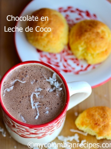 Chocolate en Leche de Coco |mycolombianrecipes.com