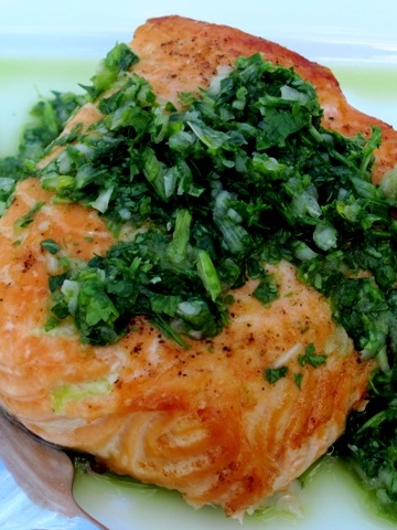 Salmon Con Chimichurri